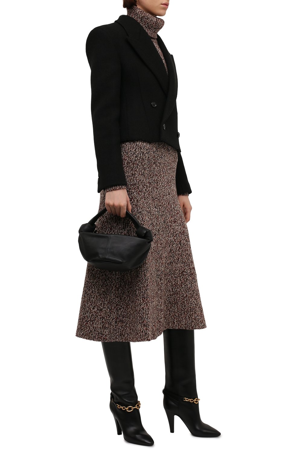 Юбка из кашемира и шерсти CHLOÉ коричневого цвета по цене 153000 руб., арт. CHC21WMJ01630, фото 2 Юбка из кашемира и шерсти CHLOÉ, арт. CHC21WMJ01630, фото 2