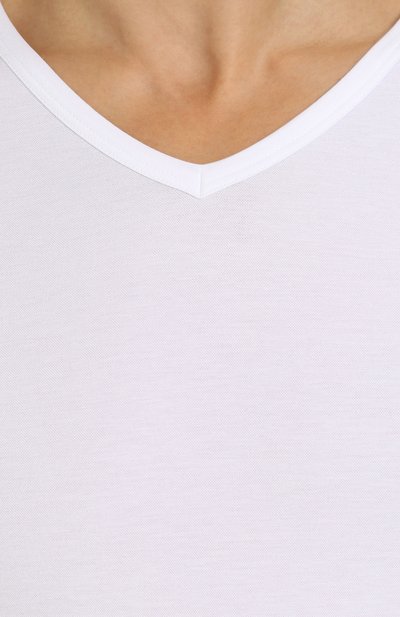Футболка из смеси хлопка и вискозы с v-образным вырезом ZIMMERLI, арт. 186-1422, фото 5