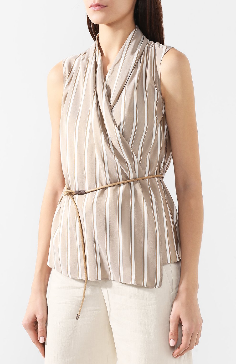 Шелковый топ BRUNELLO CUCINELLI, арт. MH928DH306, фото 3