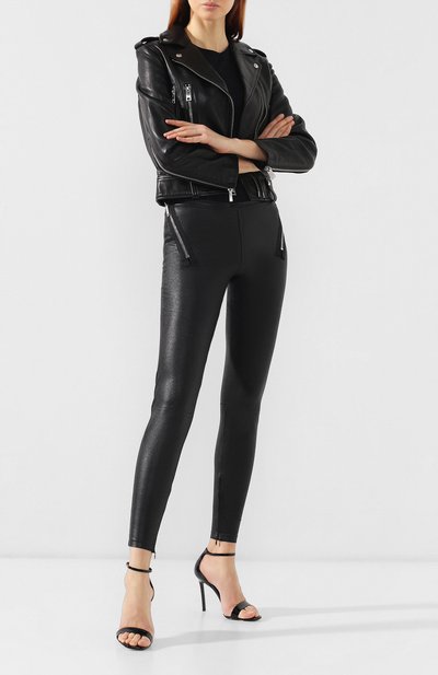 Хлопковые легинсы DSQUARED2 черного цвета по цене 55650 руб., арт. S75KA0962/S22427, фото 2 Хлопковые легинсы DSQUARED2, арт. S75KA0962/S22427, фото 2