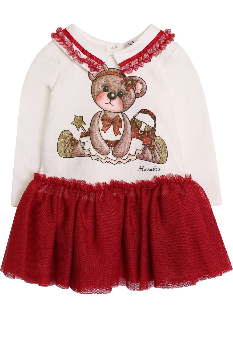 Мини-платье с принтом и оборками MONNALISA, арт. 390902S8, фото 1