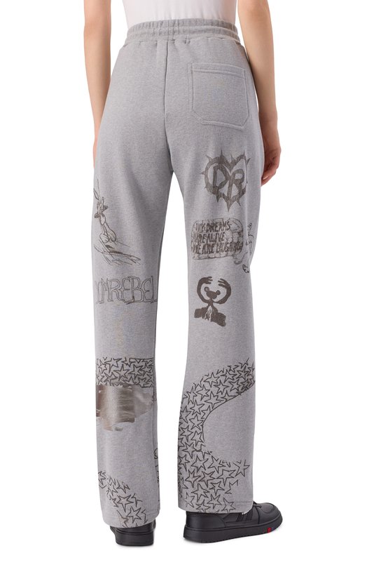 Хлопковые брюки DOMREBEL C0LLEGE SWEATPANTS Серый  C0LLEGE SWEATPANTS Фото 4
