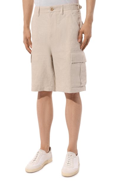 Шорты из хлопка и льна DROLE DE MONSIEUR, арт. D-BS130-C0105-DBG, фото 3