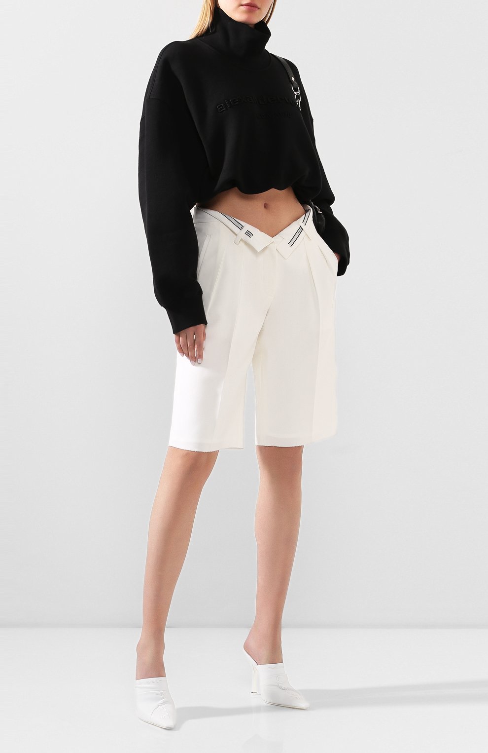 Шорты из смеси вискозы и шерсти ALEXANDER WANG, арт. 1WC1204257, фото 2