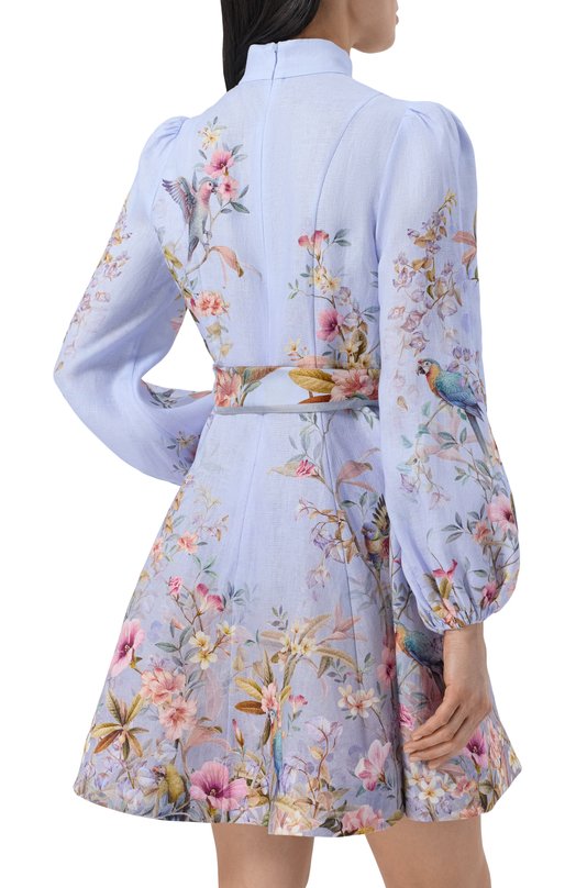 Льняное платье Zimmermann 9142DC261 Голубой  9142DC261 Фото 3