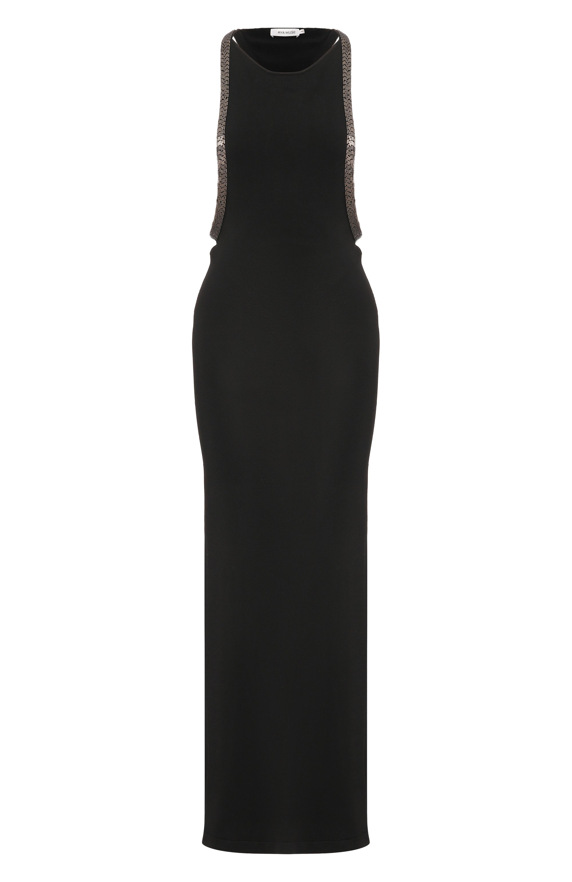 Платье из вискозы AYA MUSE черного цвета по цене 111000 руб., арт. AMR2611, фото 1 Платье из вискозы AYA MUSE, арт. AMR2611, фото 1