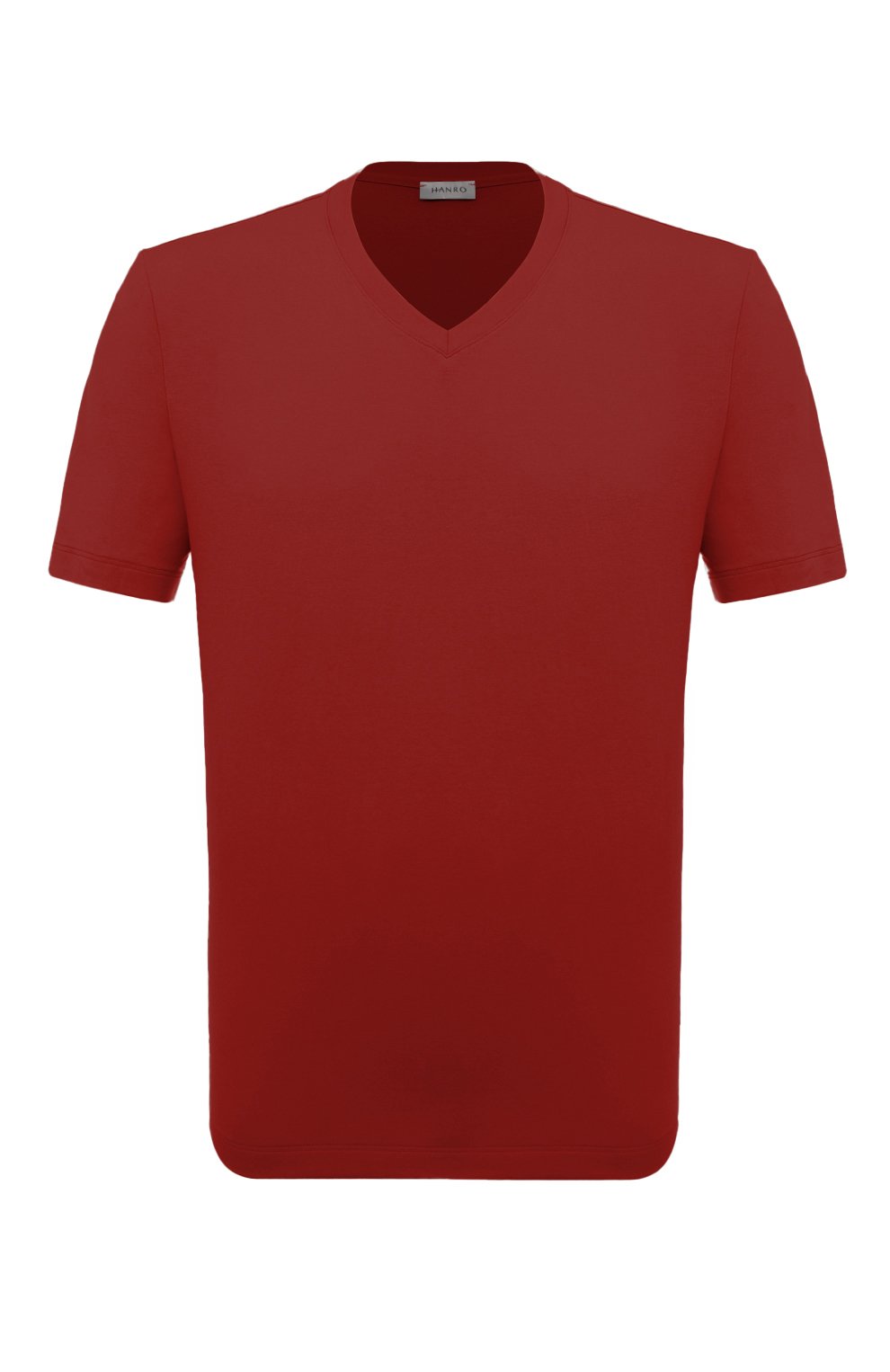 Хлопковая футболка HANRO бордового цвета по цене 9660 руб., арт. 075051, фото 1 Хлопковая футболка HANRO, арт. 075051, фото 1