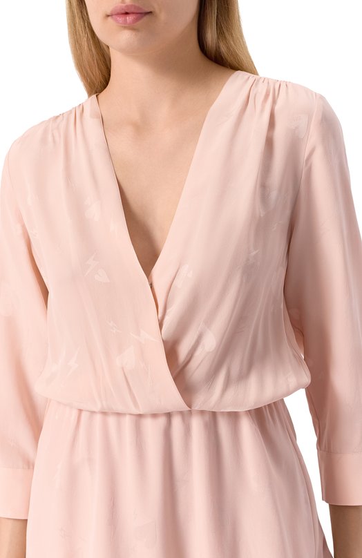 Шелковое платье Zadig and Voltaire WWDR02526 Розовый  WWDR02526 Фото 5