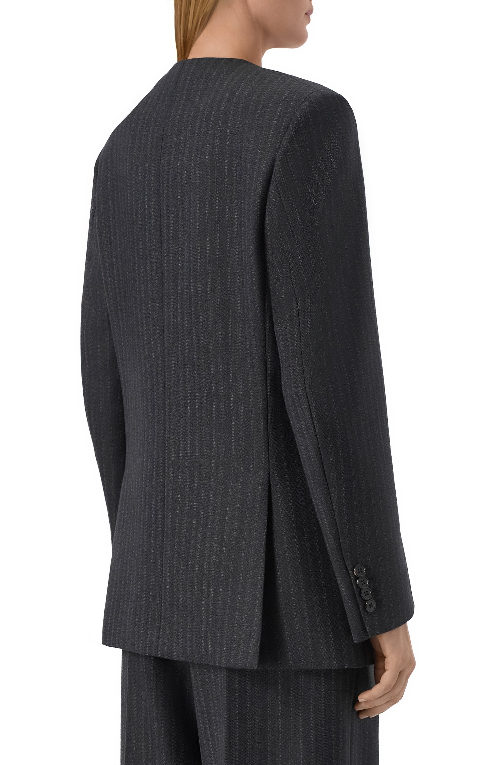 Шерстяной жакет JIL SANDER темно-синего цвета по цене 393000 руб., арт. J02BN0261/J40334, фото 4 Шерстяной жакет JIL SANDER, арт. J02BN0261/J40334, фото 4