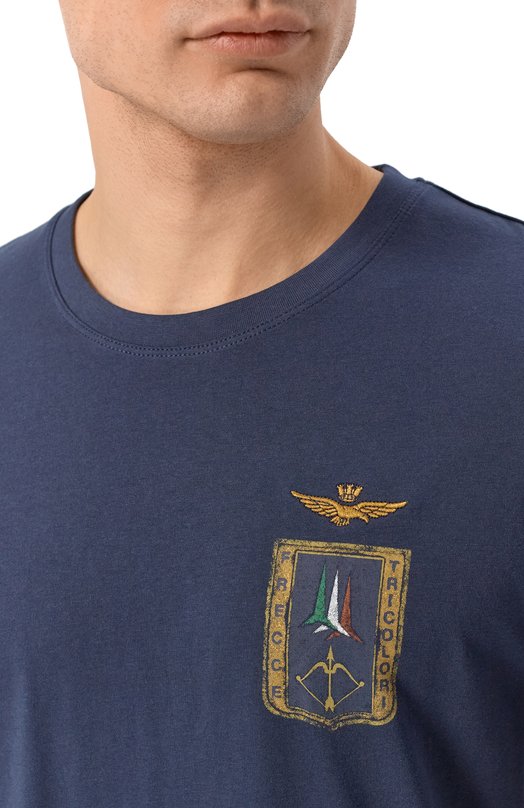 Хлопковая футболка Aeronautica Militare TS2534UJ00641 Синий  TS2534UJ00641 Фото 5