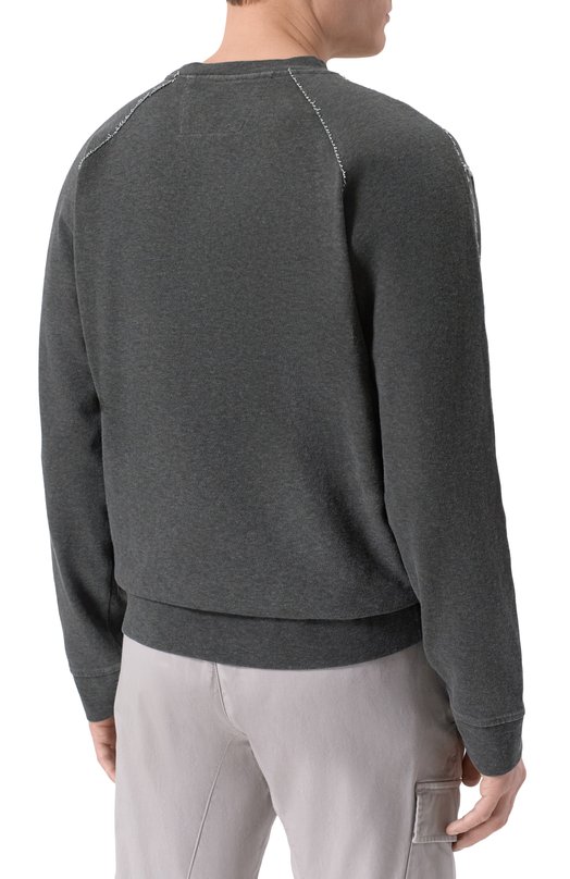 Хлопковый свитшот C.P. Company 20CMSS198A/110644P Серый  20CMSS198A/110644P Фото 4