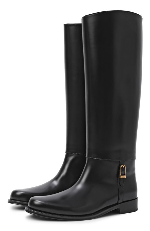 Кожаные сапоги Julia Saint Laurent 840698/AAEHR Чёрный 840698/AAEHR