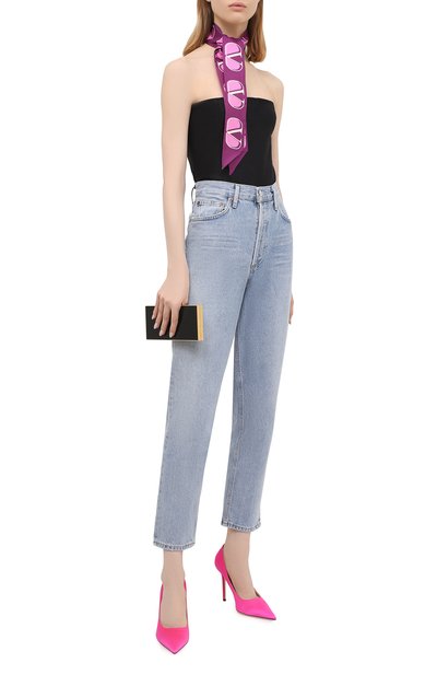 Шелковая повязка на голову VALENTINO розового цвета по цене 24250 руб., арт. XW2E6017/IHN, фото 2 Шелковая повязка на голову VALENTINO, арт. XW2E6017/IHN, фото 2