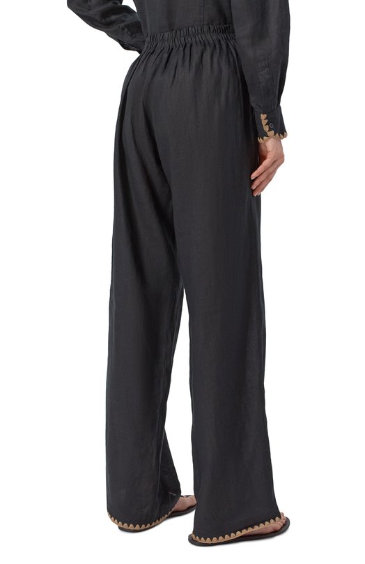 Льняные брюки MC2 Saint Barth STBW TARYN/06868H Чёрный  STBW TARYN/06868H Фото 4
