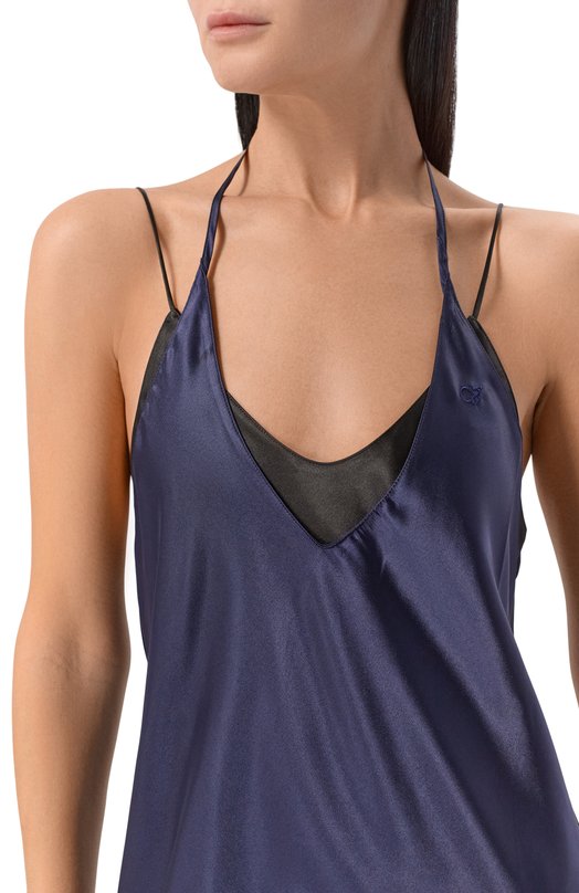 Атласное платье VETEMENTS WE76DR446BN/26600 SATIN Синий  WE76DR446BN/26600 SATIN Фото 4