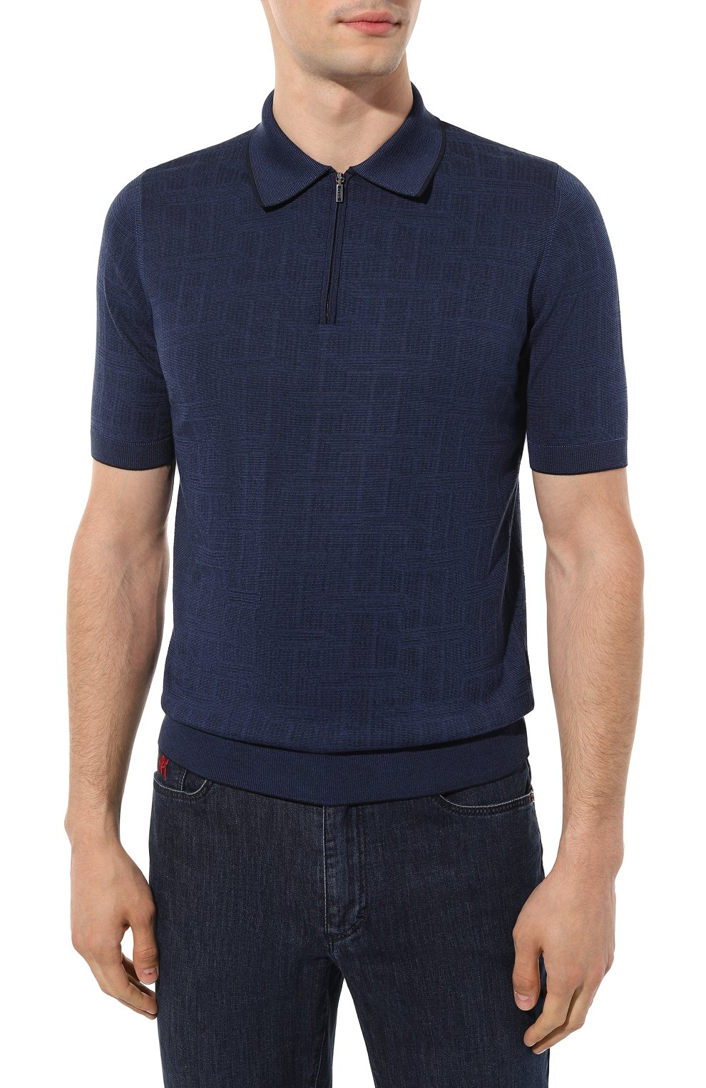 Поло из хлопка и шелка ZILLI, арт. MBZ-PZ112-REGI1/MC01, фото 3