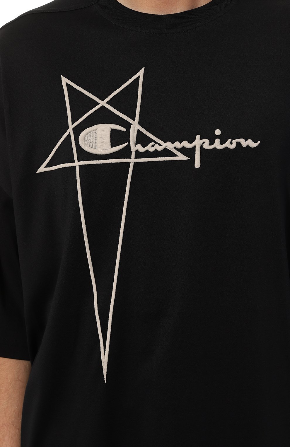 Хлопковая футболка rick owens x champion RICK OWENS, арт. CM02C9229/CHJEG, фото 5