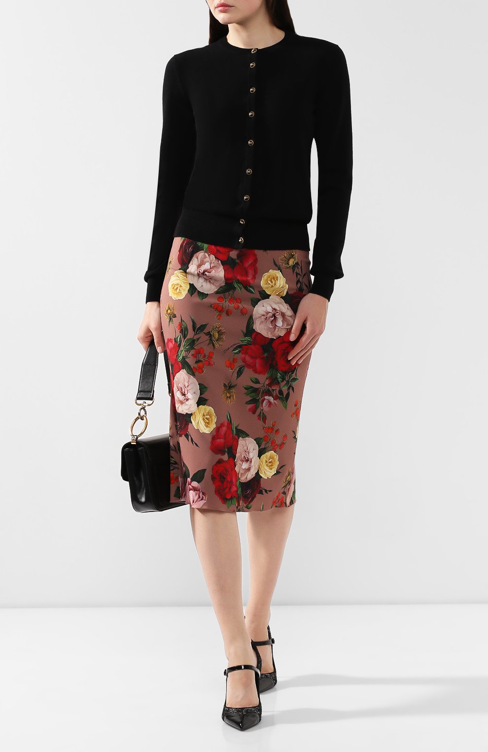 Юбка из вискозы DOLCE & GABBANA розового цвета по цене 109500 руб., арт. F4A1FT/FSRL5, фото 2 Юбка из вискозы DOLCE & GABBANA, арт. F4A1FT/FSRL5, фото 2