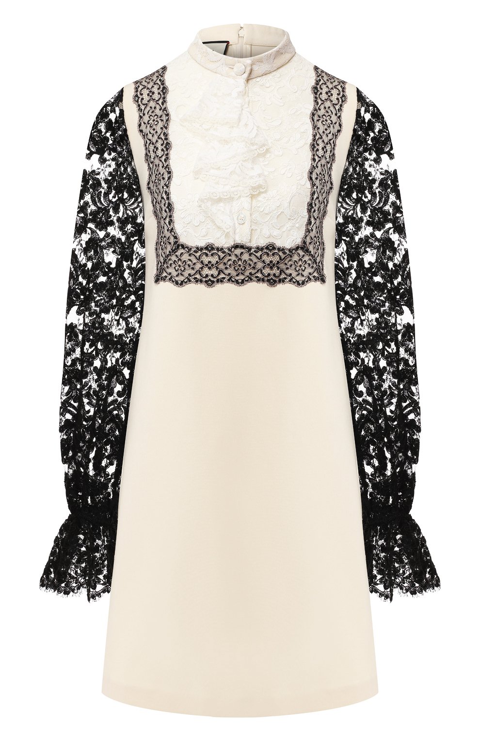 Платье с кружевной отделкой и воротником-стойкой GUCCI, арт. 538734/X900A, фото 1