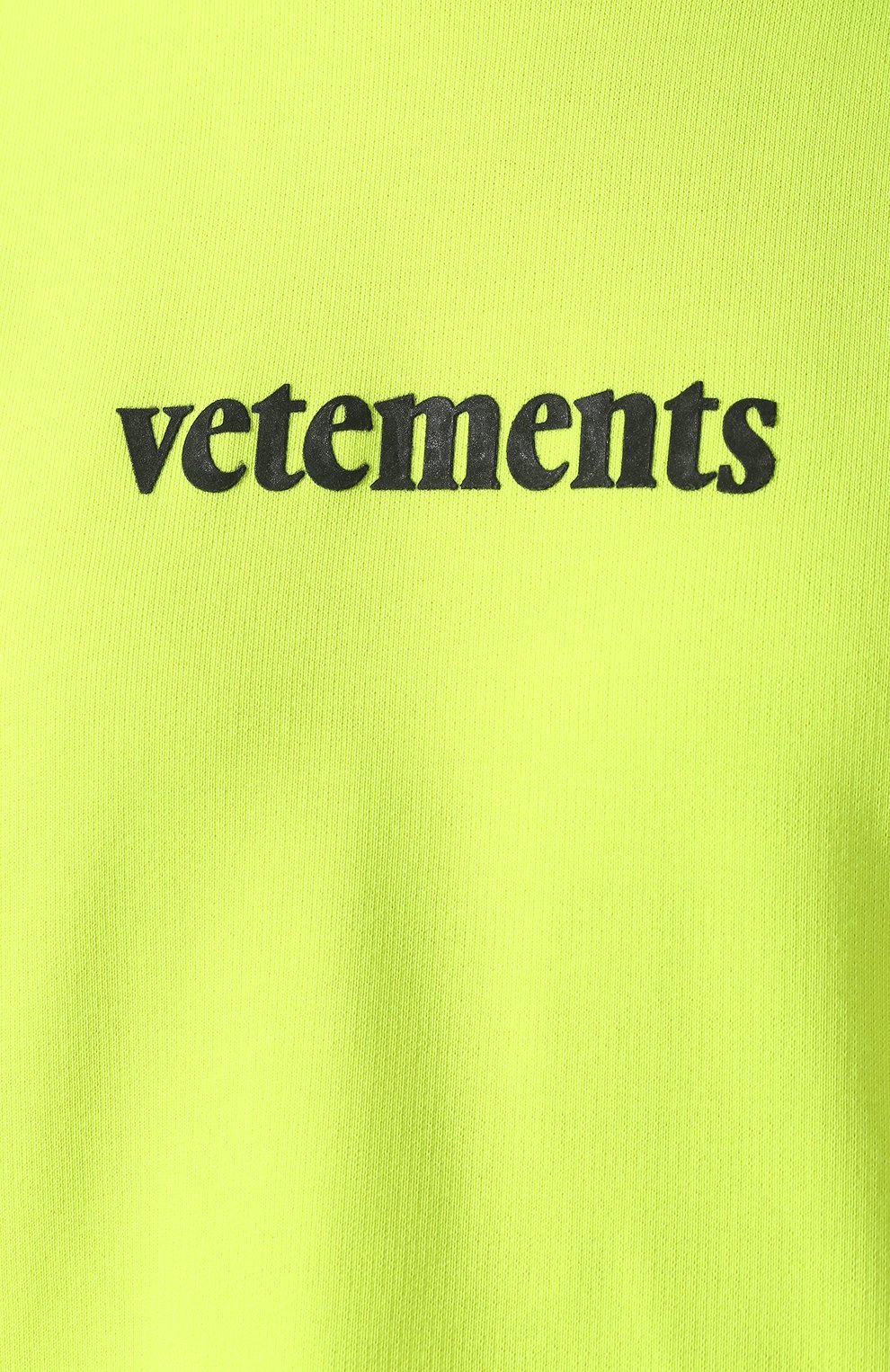 Худи VETEMENTS желтого цвета по цене 49350 руб., арт. SS20TR311 1620/W/FLU0 YELL0W, фото 5 Худи VETEMENTS, арт. SS20TR311 1620/W/FLU0 YELL0W, фото 5