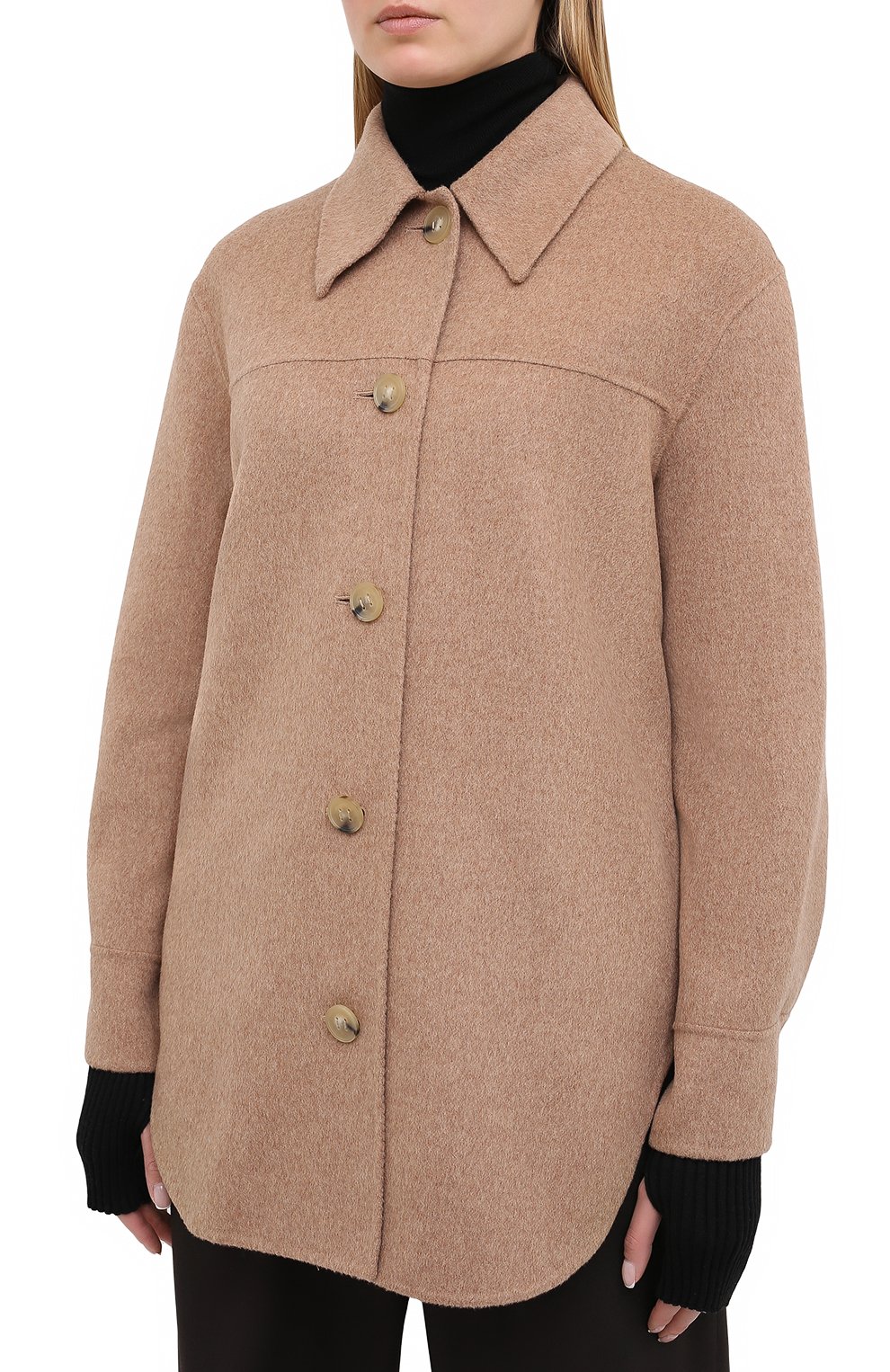 Шерстяное пальто ACNE STUDIOS бежевого цвета по цене 85800 руб., арт. A90319, фото 3 Шерстяное пальто ACNE STUDIOS, арт. A90319, фото 3