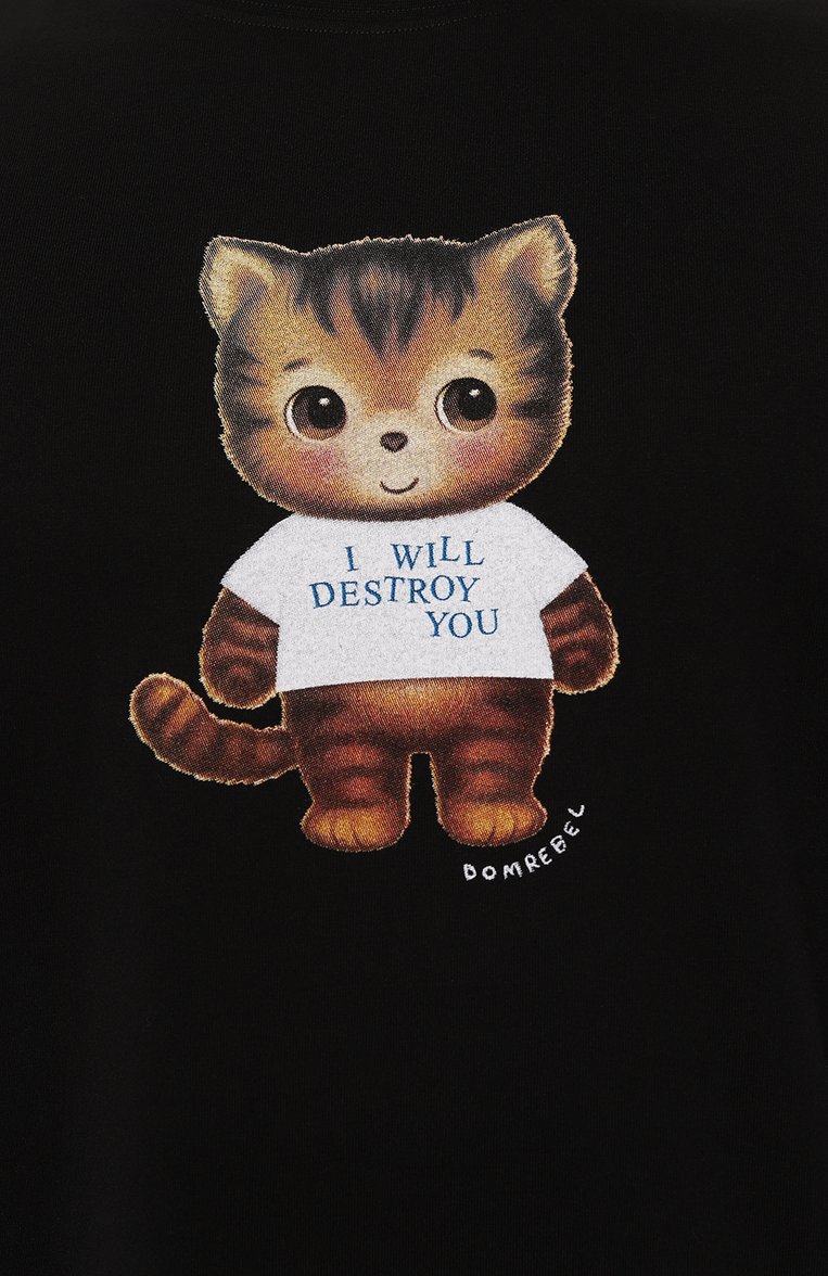 Мужская хлопковая футболка DOMREBEL черного цвета, арт. M DESTR0Y/TSHIRT | Фото 5 (Материал внешний: Хлопок; Длина (для топов): Стандартные; Рукава: Короткие; Принт: С принтом; Стили: Гранж; Мужское Кросс-КТ: Футболка-одежда; Кросс-КТ: Джерси)