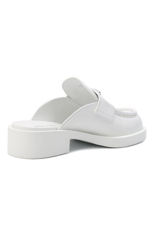 Кожаные сабо Prada 1D652M-055-F0009-040 Белый  1D652M-055-F0009-040 Фото 3