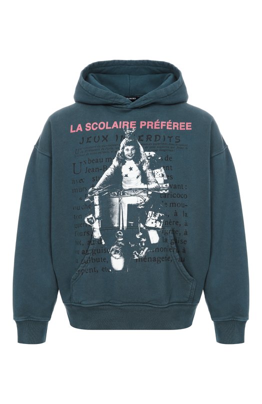 Хлопковое худи Enfants Riches Deprimes 020-487/C0TT0N Синий 020-487/C0TT0N