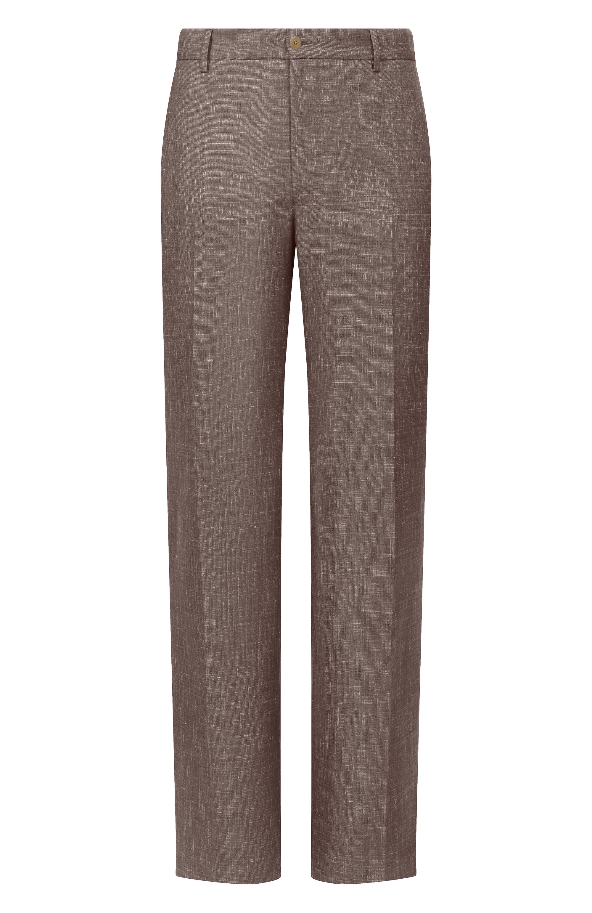 Брюки из шерсти и шелка MVST коричневого цвета по цене 106500 руб., арт. M26.CSM.T415/740-W00L/SILK, фото 1 Брюки из шерсти и шелка MVST, арт. M26.CSM.T415/740-W00L/SILK, фото 1