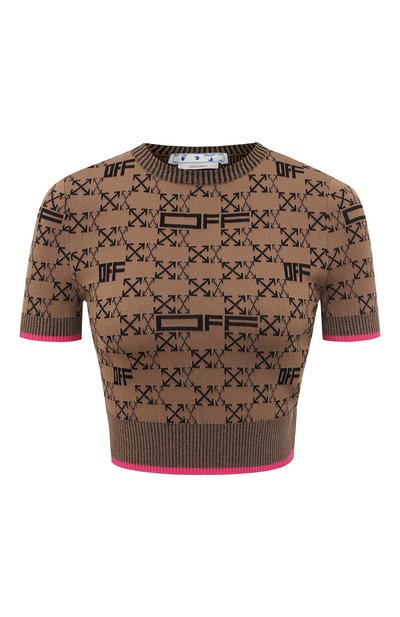 Пуловер из хлопка и вискозы OFF-WHITE, арт. OWHE074F22KNI0016010, фото 1