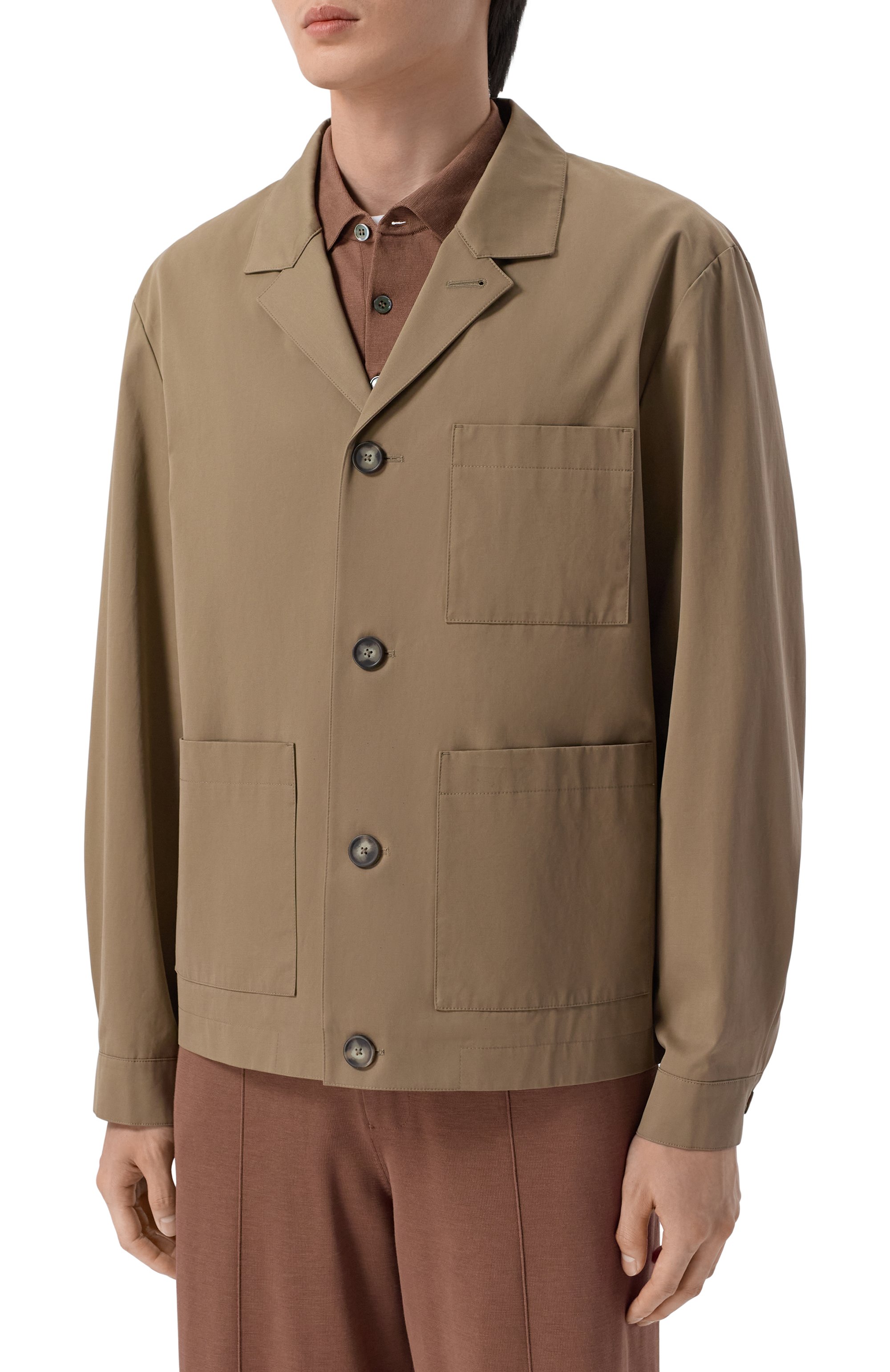 Хлопковый пиджак 12 STOREEZ коричневого цвета по цене 39000 руб., арт. 135905, фото 3 Хлопковый пиджак 12 STOREEZ, арт. 135905, фото 3