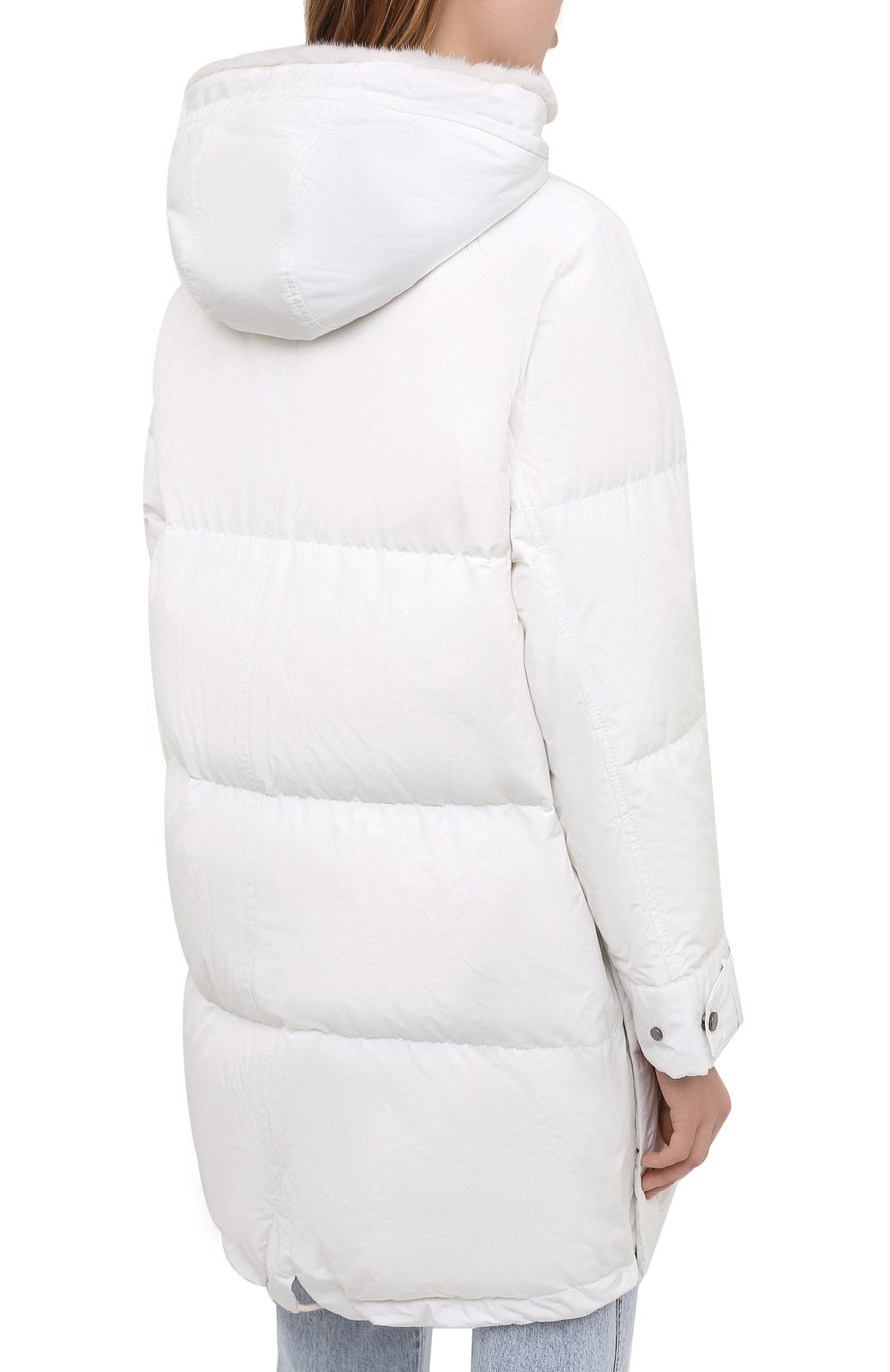 Пуховик BRUNELLO CUCINELLI белого цвета по цене 1245000 руб., арт. MB5749426, фото 4 Пуховик BRUNELLO CUCINELLI, арт. MB5749426, фото 4