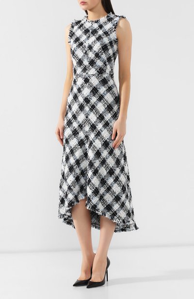Твидовое платье ALEXANDER MCQUEEN синего цвета по цене 324000 руб., арт. 577592/QEAAR, фото 3 Твидовое платье ALEXANDER MCQUEEN, арт. 577592/QEAAR, фото 3