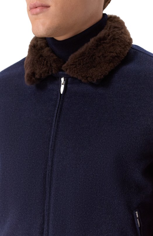 Утепленный бомбер Brunello Cucinelli MM4006889 Синий  MM4006889 Фото 5