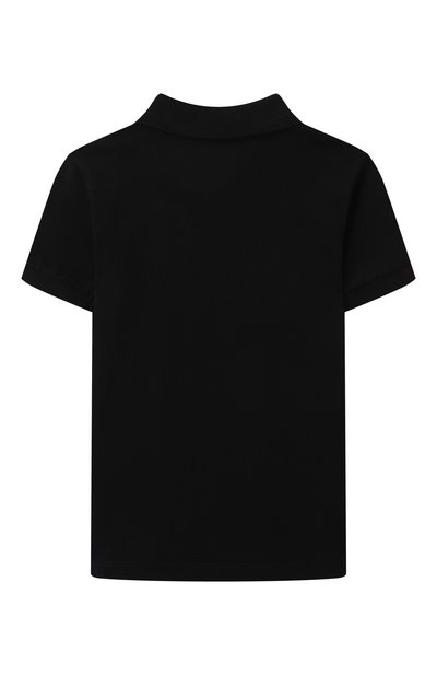 Хлопковое поло DOLCE & GABBANA черного цвета по цене 21450 руб., арт. L4JTGW/G7M4T/8-14, фото 2 Хлопковое поло DOLCE & GABBANA, арт. L4JTGW/G7M4T/8-14, фото 2
