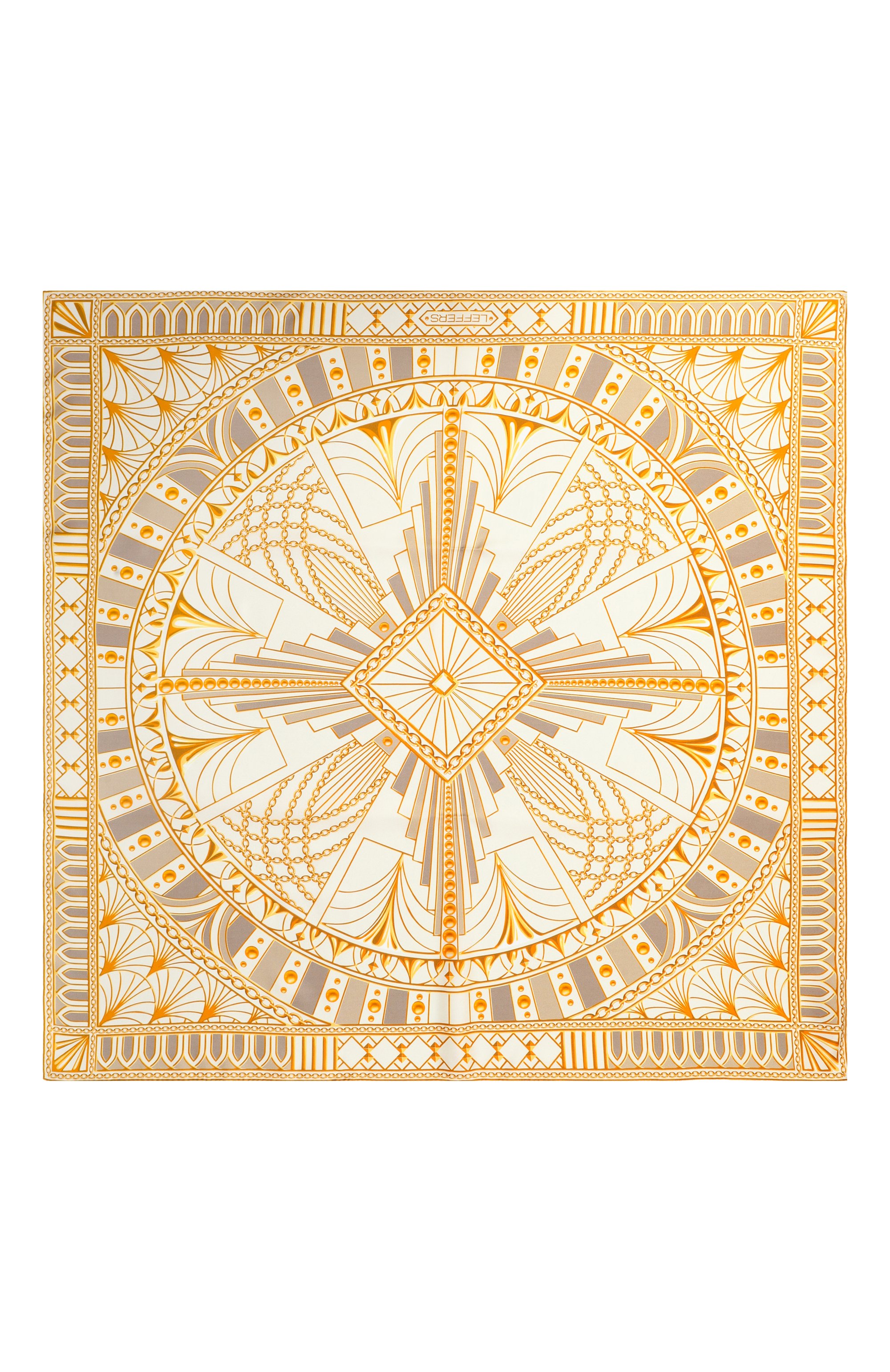 Шелковый платок LEFFERS бежевого цвета по цене 19700 руб., арт. 41.42.3.4.03, фото 4 Шелковый платок LEFFERS, арт. 41.42.3.4.03, фото 4