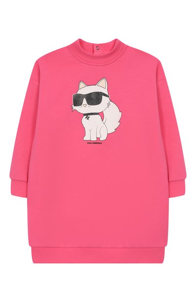 Хлопковое платье KARL LAGERFELD KIDS, арт. Z30657