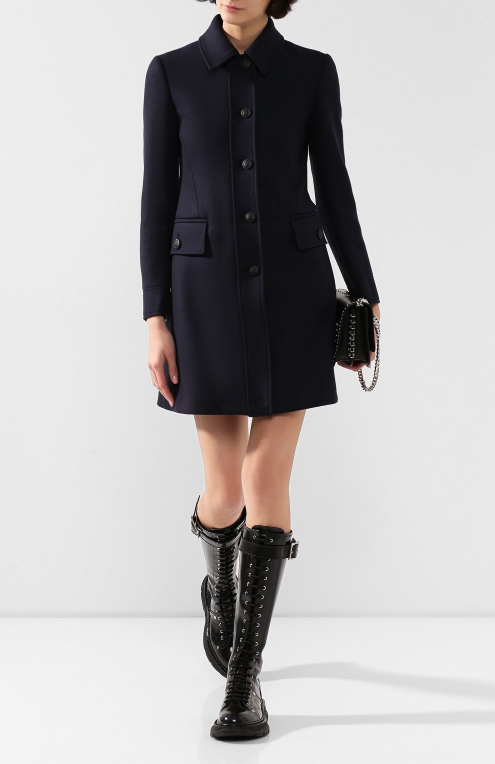 Пальто angus BURBERRY синего цвета по цене 230500 руб., арт. 8014323, фото 2 Пальто angus BURBERRY, арт. 8014323, фото 2