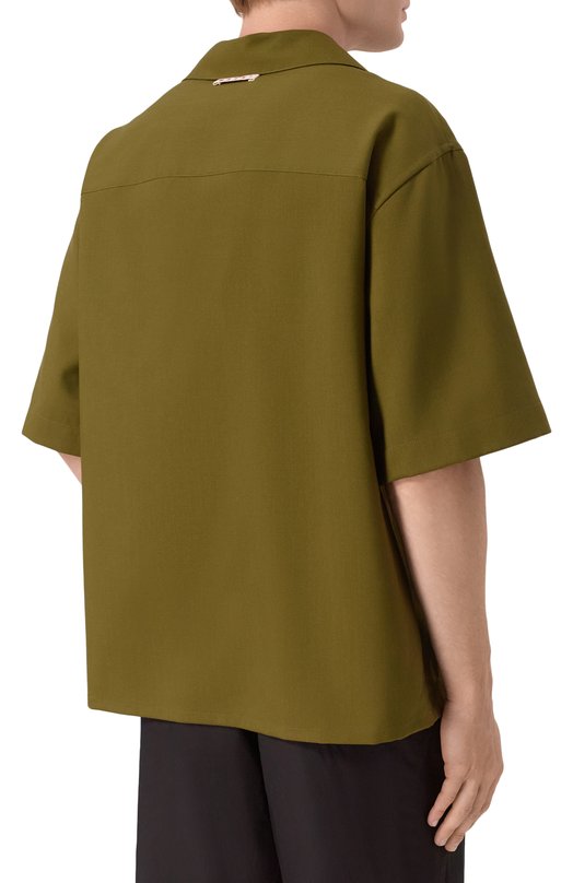 Шерстяная рубашка Marni CUMU0213A5/UTW839 Хаки  CUMU0213A5/UTW839 Фото 4