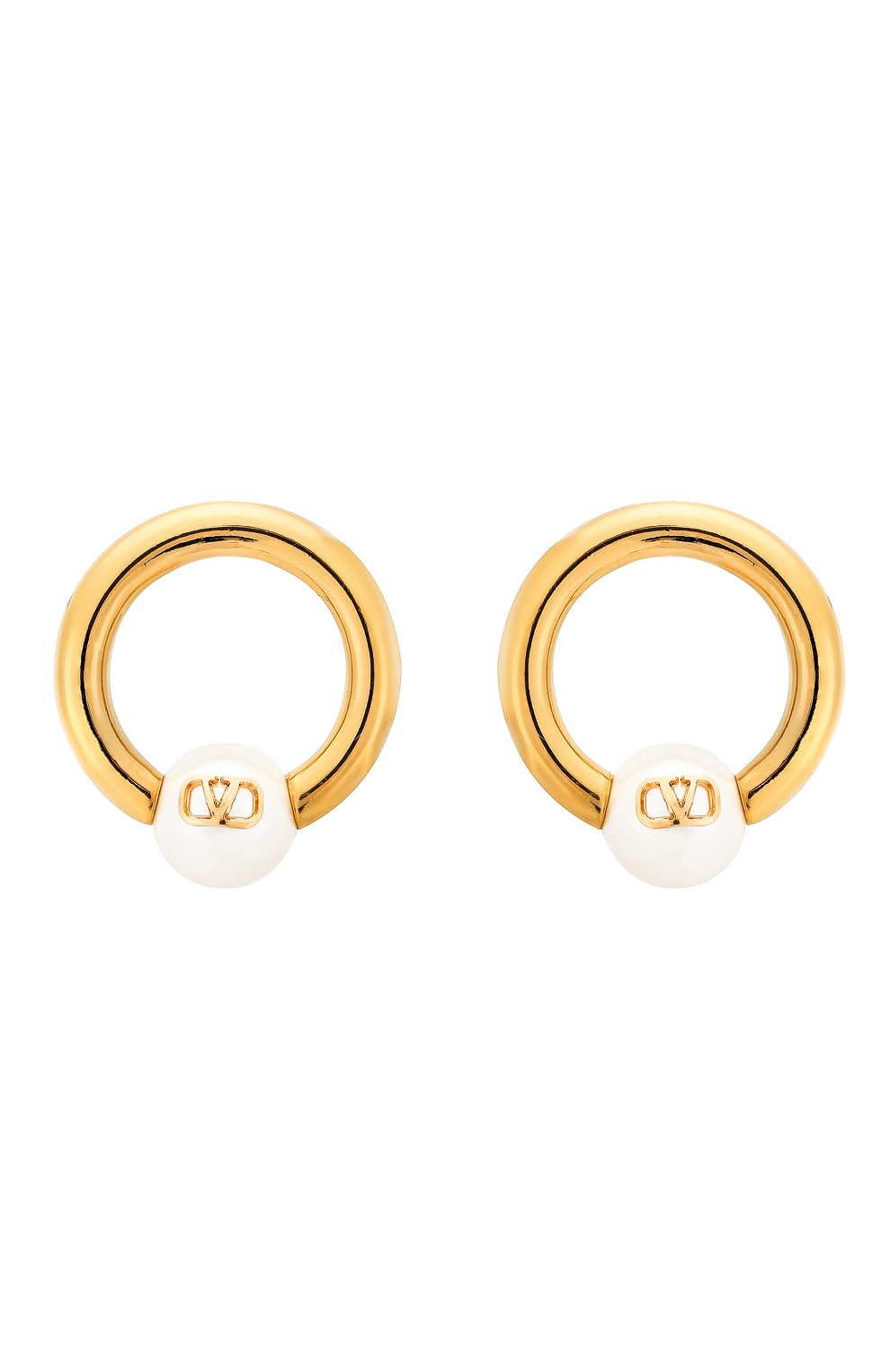 Серьги VALENTINO золотого цвета по цене 48500 руб., арт. TW2J0E32/UXM, фото 1 Серьги VALENTINO, арт. TW2J0E32/UXM, фото 1