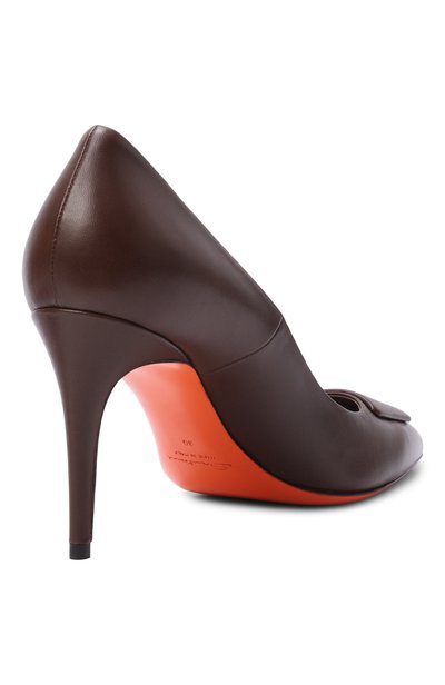 Кожаные туфли SANTONI коричневого цвета по цене 99500 руб., арт. WDXG71207HIATSZA, фото 5 Кожаные туфли SANTONI, арт. WDXG71207HIATSZA, фото 5