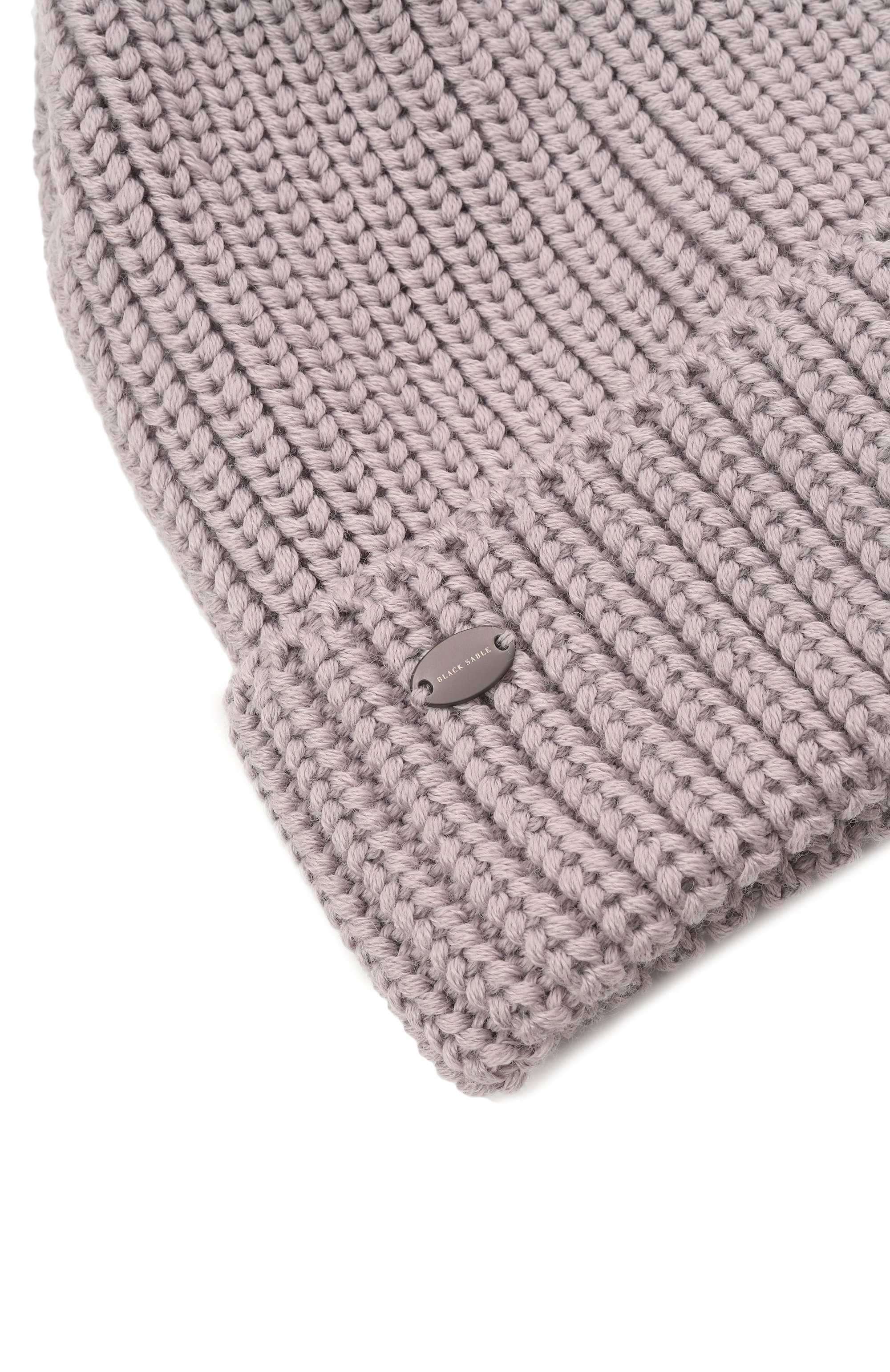 Шерстяная шапка с отделкой из меха соболя BLACK SABLE, арт. BS-005CE, фото 4