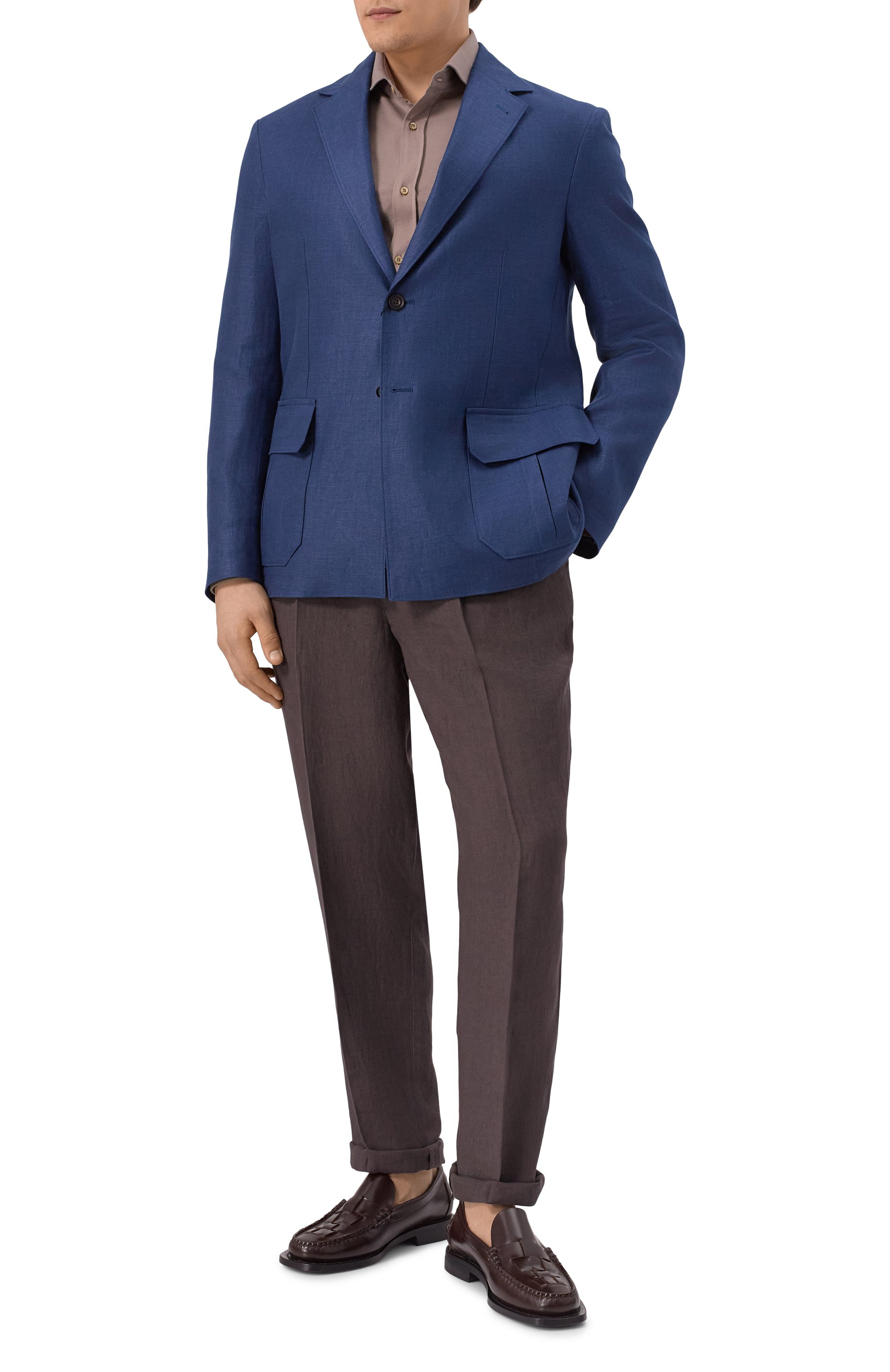 Хлопковая рубашка BRUNELLO CUCINELLI, арт. M0B136686, фото 2