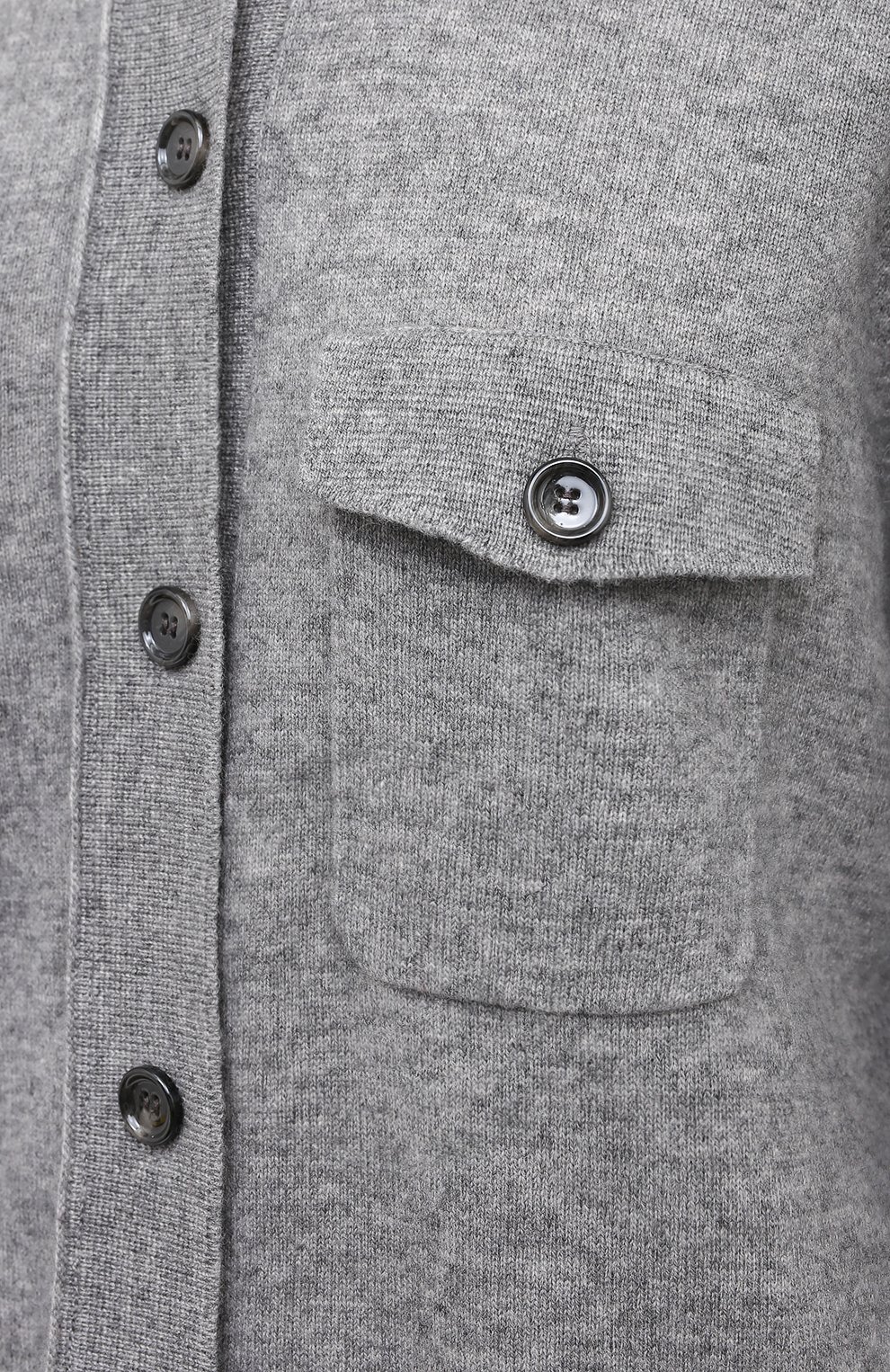 Кардиган из шерсти и кашемира ALLUDE серого цвета по цене 41850 руб., арт. 205/17034, фото 5 Кардиган из шерсти и кашемира ALLUDE, арт. 205/17034, фото 5