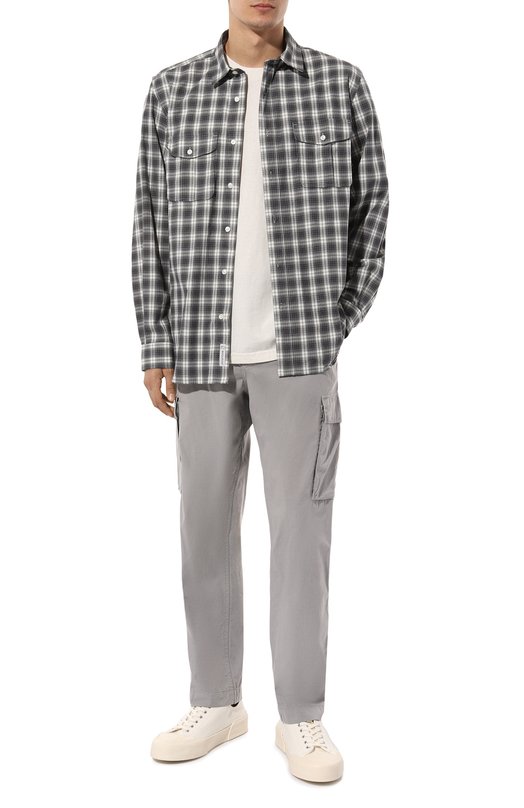 

Хлопковая рубашка Woolrich, Серый