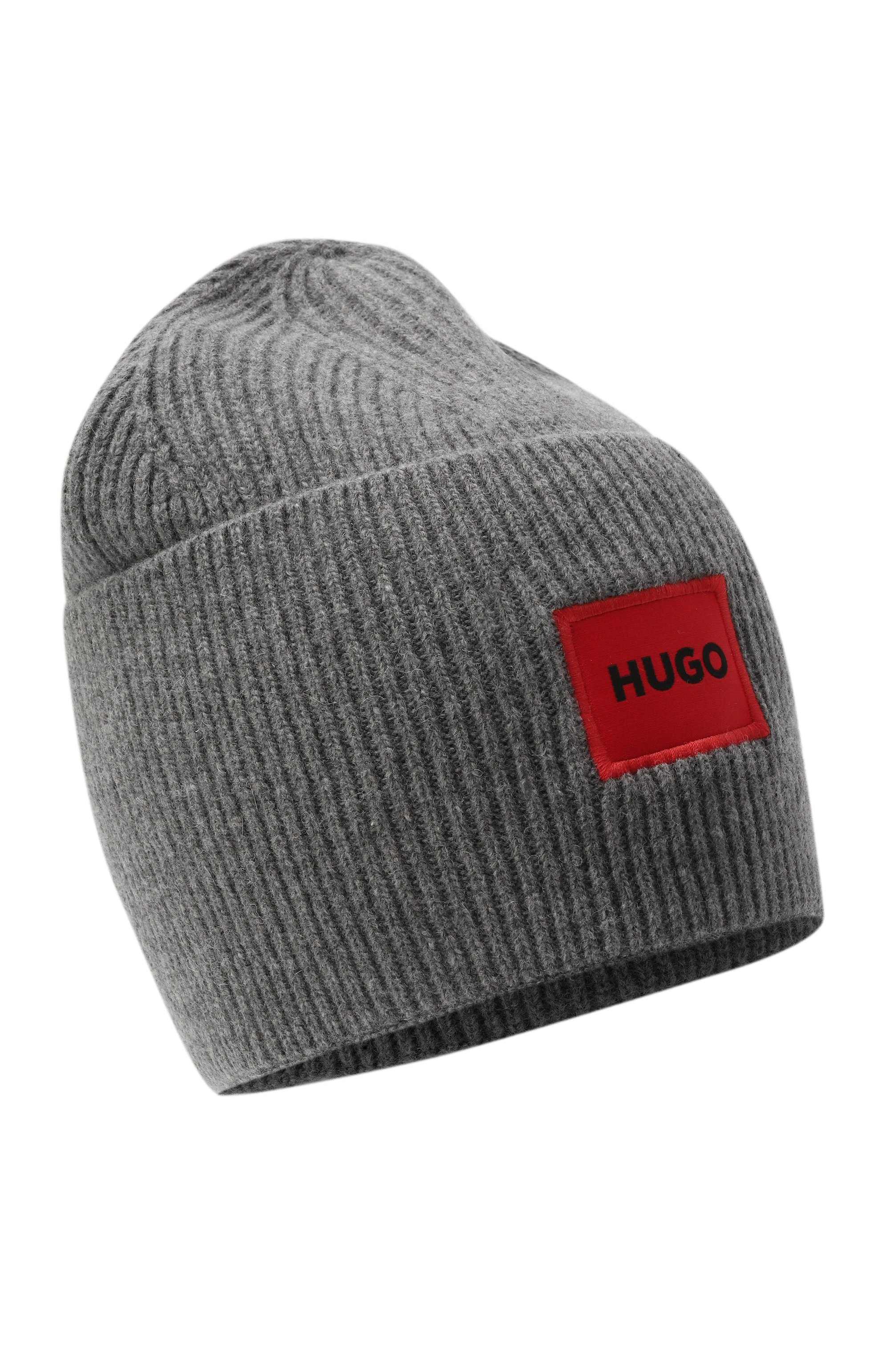 Шерстяная шапка HUGO серого цвета по цене 8295 руб., арт. 50496011, фото 1 Шерстяная шапка HUGO, арт. 50496011, фото 1