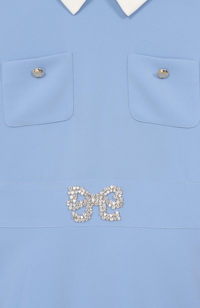 Платье ELIE SAAB JUNIOR голубого цвета по цене 79950 руб., арт. EFAB131/TS0802, фото 3 Платье ELIE SAAB JUNIOR, арт. EFAB131/TS0802, фото 3