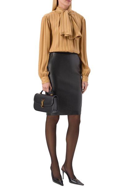 Сумка solferino small SAINT LAURENT черного цвета по цене 446500 руб., арт. A002L5/0SX0W, фото 3 Сумка solferino small SAINT LAURENT, арт. A002L5/0SX0W, фото 3
