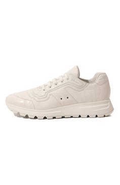 Мужские кроссовки из кожи каймана PRADA белого цвета, арт. 4E3388-3EA5-F0009 | Фото 4 (Подошва: Массивная; Материал сплава: Проставлено; Материал внешний: Экзотическая кожа, Натуральная кожа; Драгоценные камни: Проставлено; Материал утеплителя: Без утеплителя; Стили: Классический; Кросс-КТ: Низкие)
