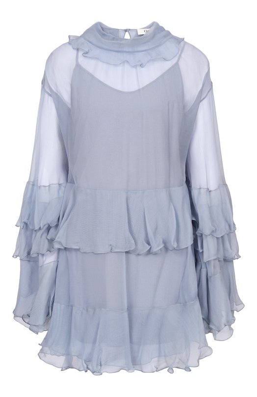 Шелковое платье Chloé CH26SR052001 Голубой CH26SR052001